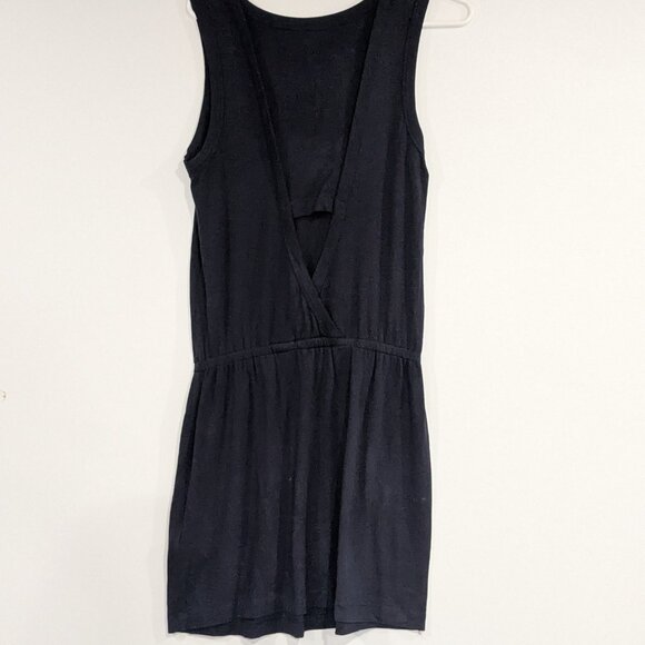 Banana Republic Factory Keyhole Back Jersey Dress Navy Blue Size Small - Picture 2 of 3